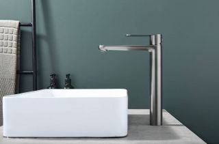 Высокий смеситель для раковины Splenka S222.15.09 графит